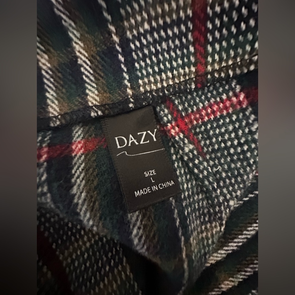 Plaid Side Zip Skirt L - Picture 4 of 8